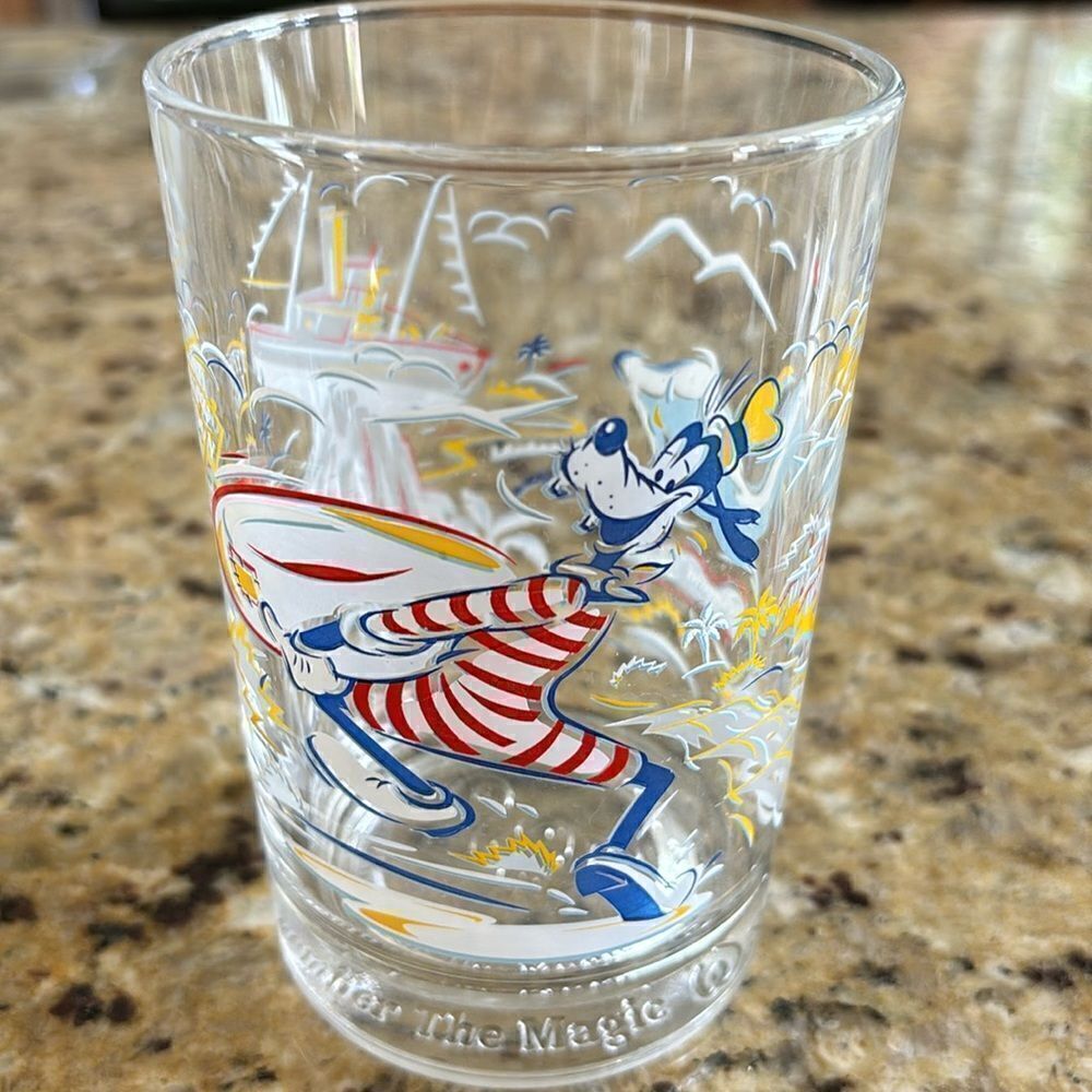Vintage McDonald’s 25th Anniversary Disney Glass Cup‎
